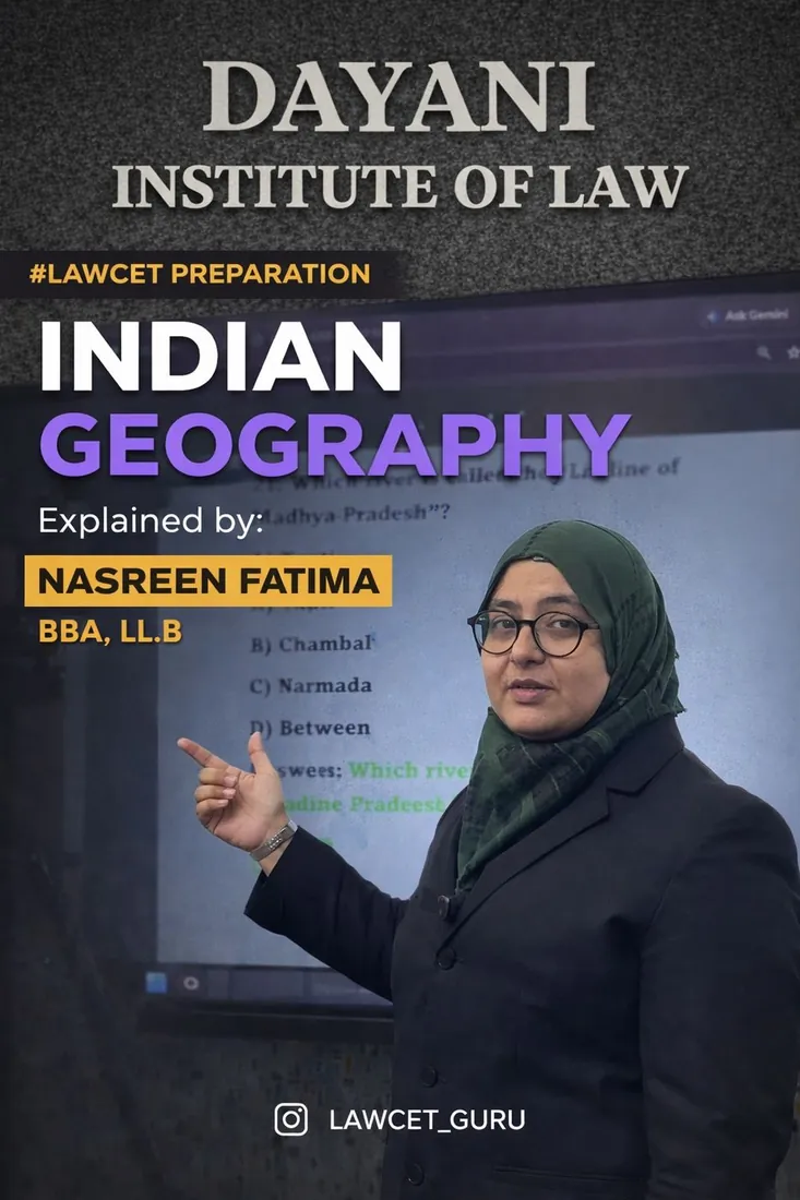 Indian Geography lesson for LAWCET preparation at Dayani Institute of Law